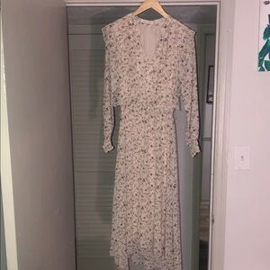 Bishop + Young long Sleeve Floral Asymmetrical Dress